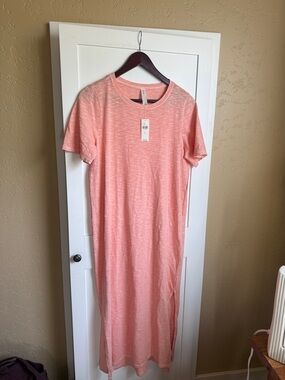Nwt $98 Daily Practice Anthropologie Shirt Maxi Dress Coral S